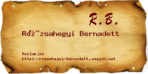 Rózsahegyi Bernadett névjegykártya